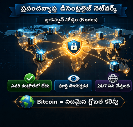 bitcoin nodes Crypto network illustration